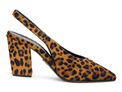 Slingback with animal print and heel SHOES
