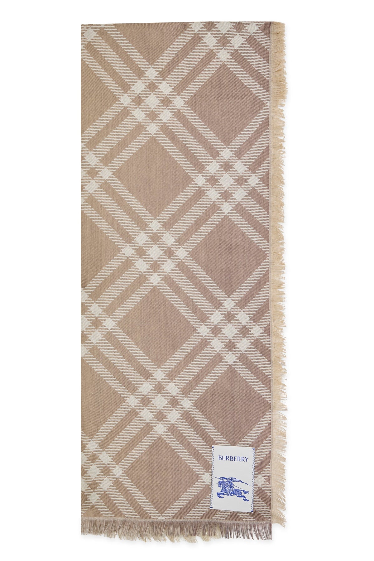 Scarf made of wool and silk with fringes ACC