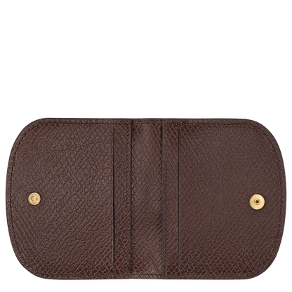 Longchamp Leather card holder with ring