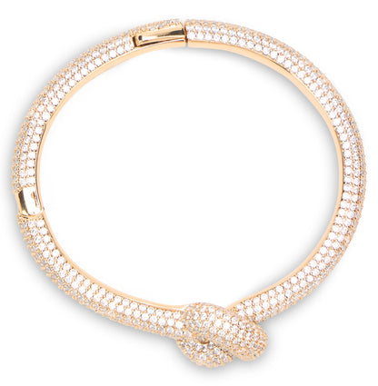 Bracelet with knot and decorative crystals RTW