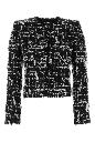 Balmain Buttoned b&w embellished tweed jacket