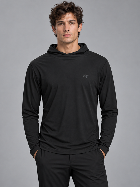 Arc'teryx AI着用イメージ（架空の成人男性モデル・コーディネート例）
