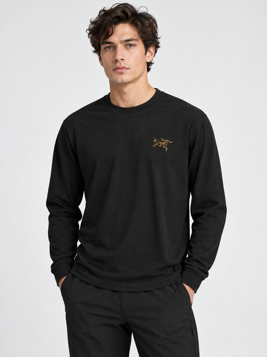 Arc'teryx AI着用イメージ（架空の成人男性モデル・コーディネート例）