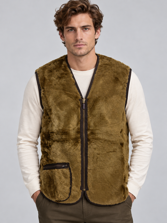 Barbour AI着用イメージ（架空の成人男性モデル・コーディネート例）