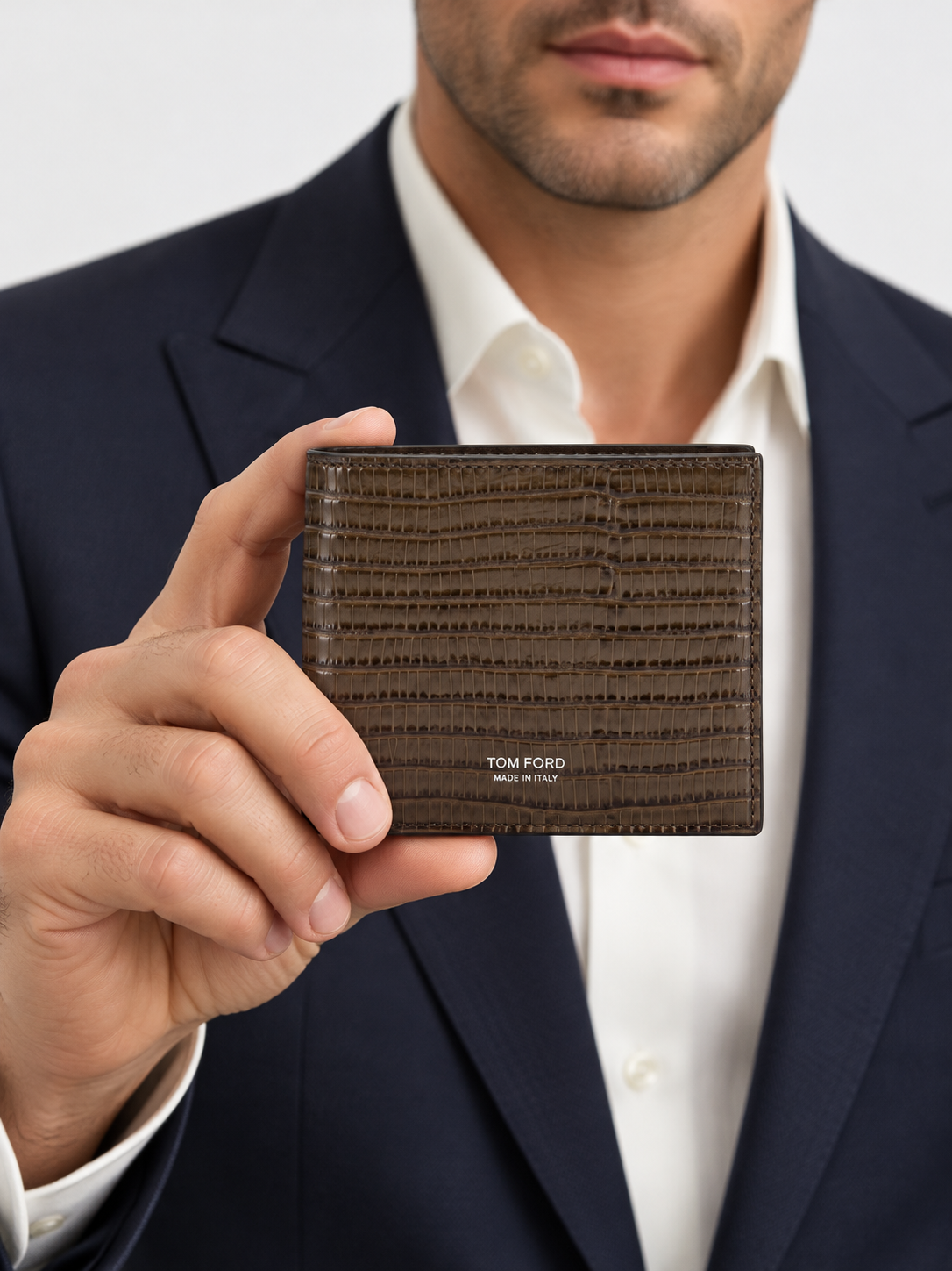 Tom Ford AI着用イメージ（架空の成人男性モデル・コーディネート例）
