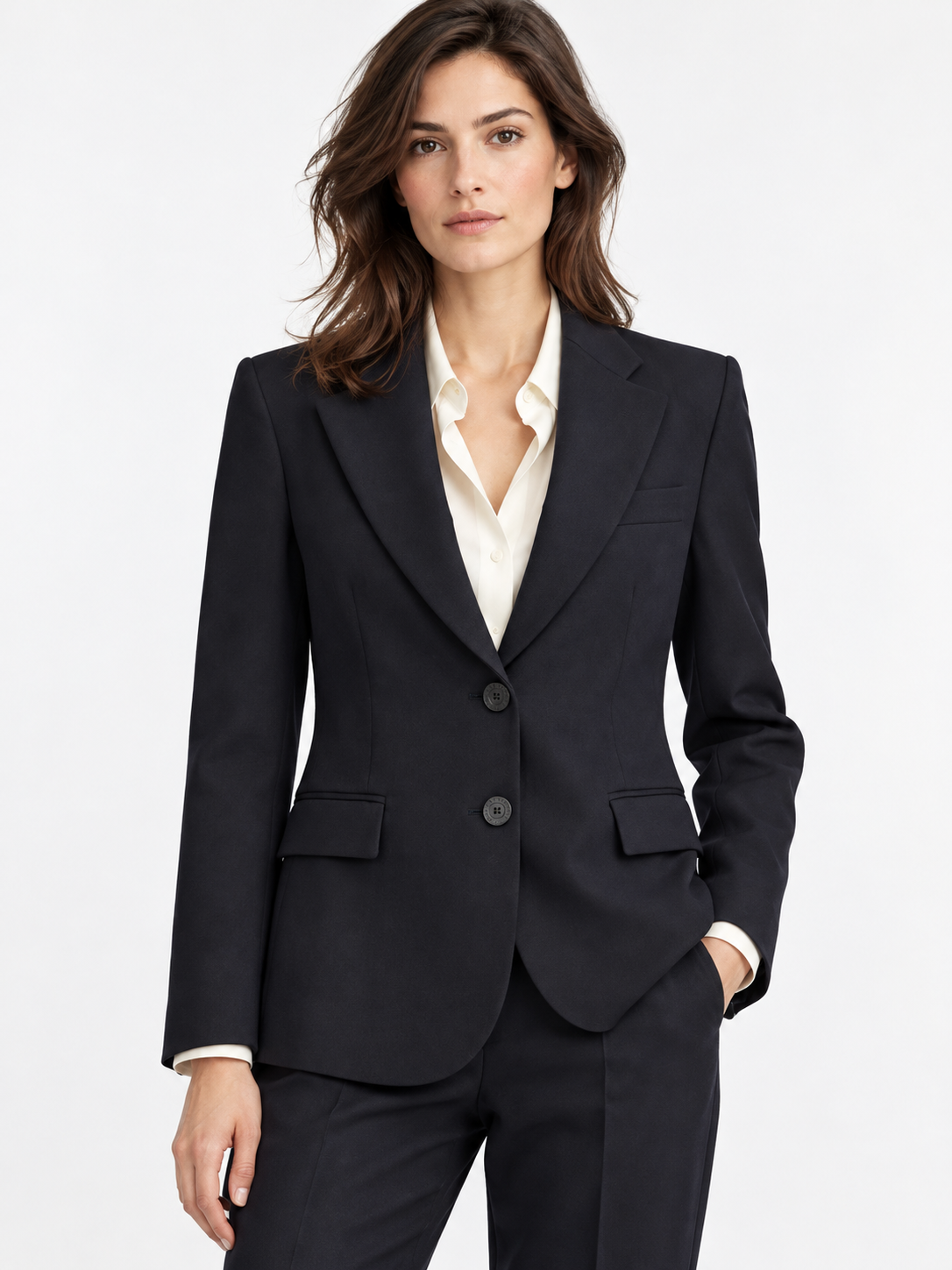 Ines De La Fressange AI着用イメージ（架空の成人女性モデル・コーディネート例）