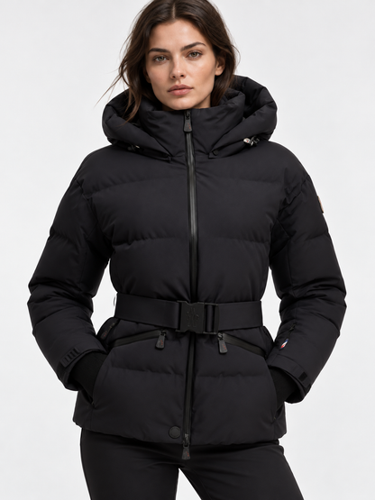 Moncler Grenoble AI着用イメージ（架空の成人女性モデル・コーディネート例）