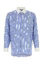 Tom Ford Popeline chambray alternate stripe contrast fluid
