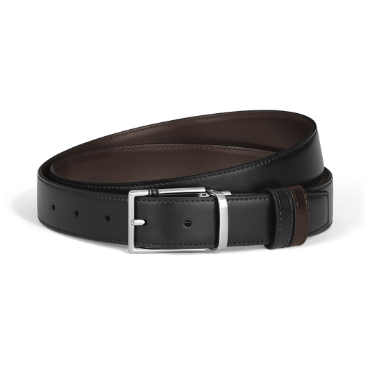 Montblanc Rectangular meisterstuck black/ebony 30mm reversib