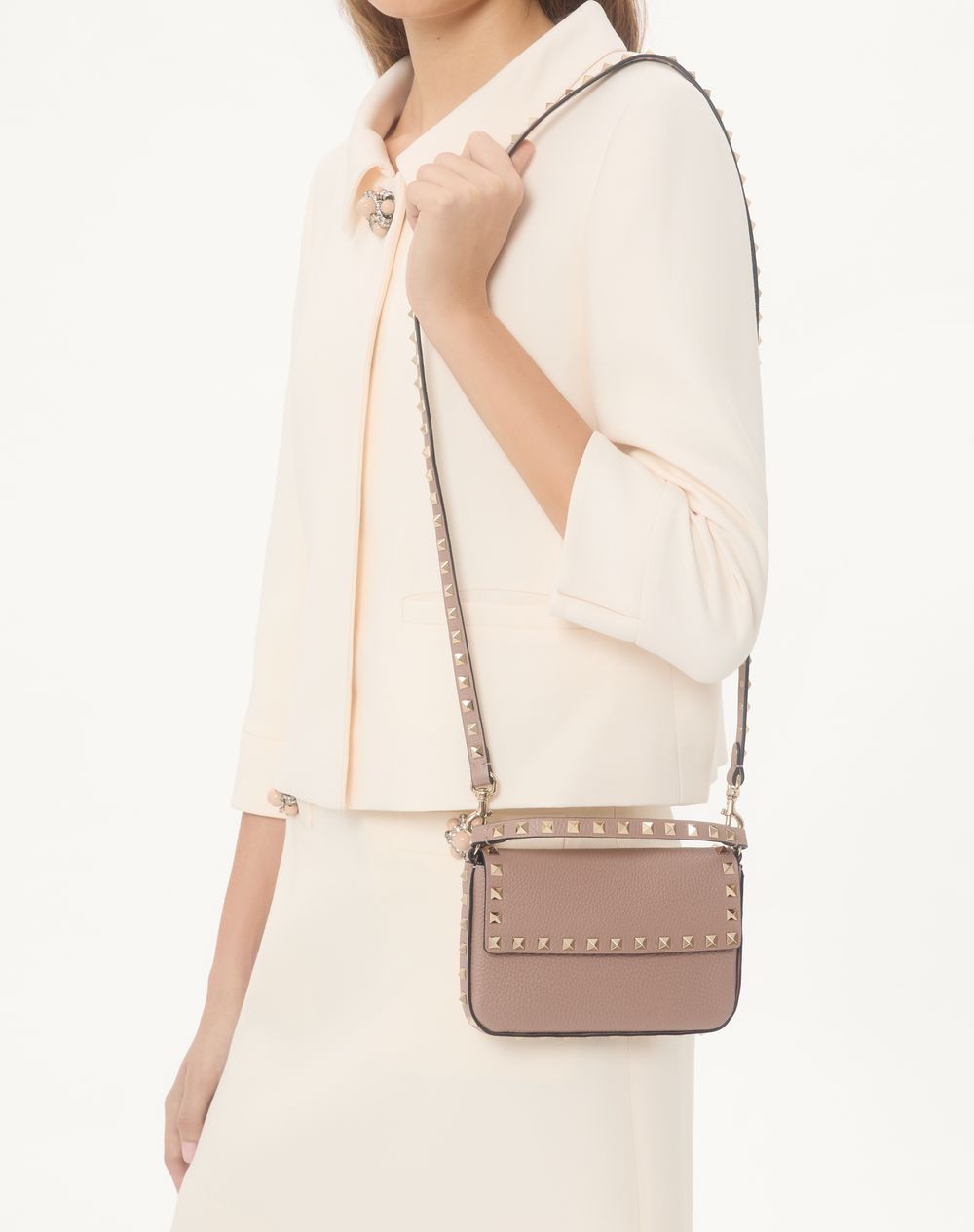 Valentino Garavani Medium flat pouch rockstud