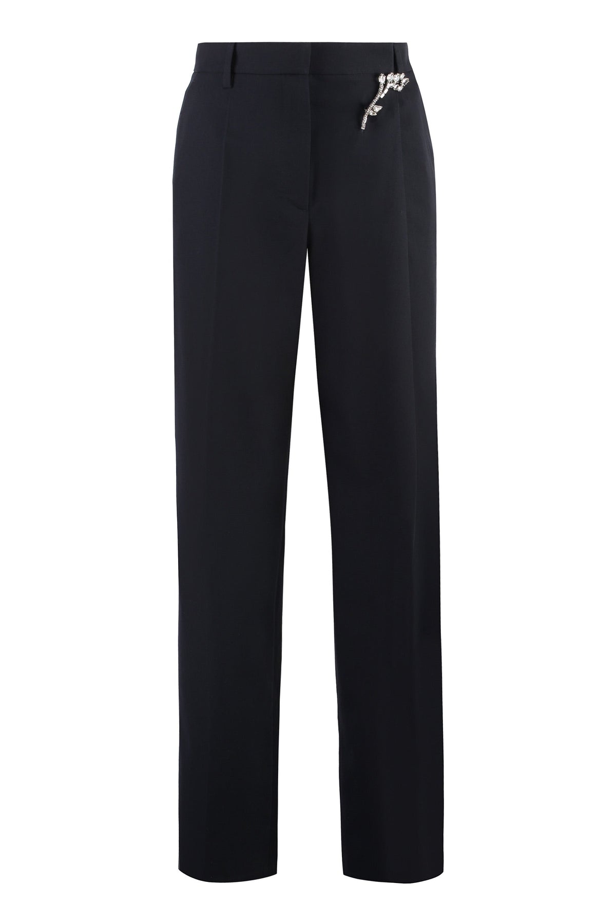 Prada Pantaloni GEP460SOOO19XK F0008 blue trousers (similar-style Prada blue wool gabardine trousers)