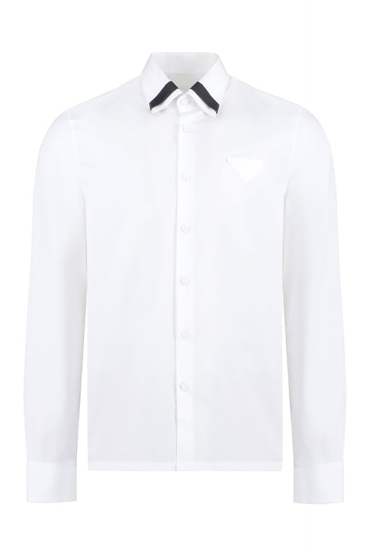 PRADA CAMICIE white cotton shirt (model UCN719SOOO19S1 F0009, similar style shown)