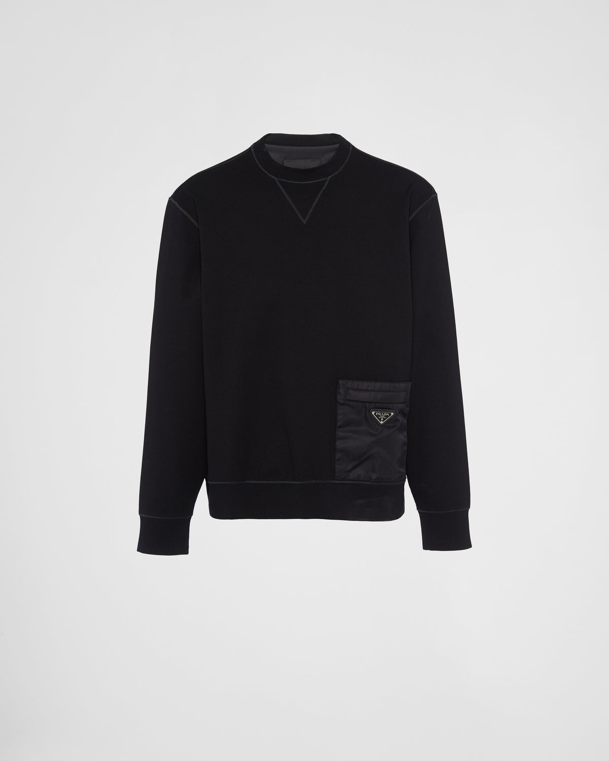 Prada Felpe UJL179SWMO1YSZ Nero technical fabric sweatshirt (similar-style, F0806 black/black colorway)
