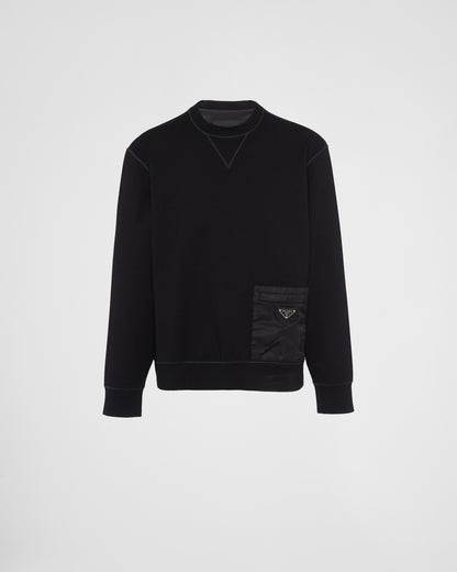 Prada Felpe UJL179SWMO1YSZ Nero technical fabric sweatshirt (similar-style, F0806 black/black colorway)