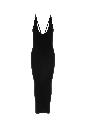 Dsquared Crepe viscose rib long jersey dress