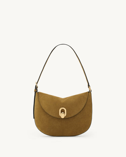 Savette Small tondo hobo in suede