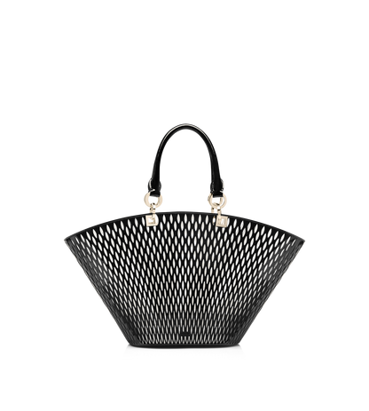 Tom Ford Cut out patent leather medium panier