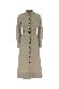 Tory Burch Dress beige con cintura manica lunga