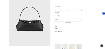 Toteme T lock grain leather shoulder